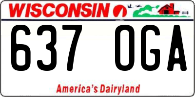 WI license plate 637OGA
