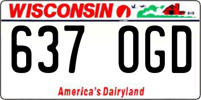 WI license plate 637OGD