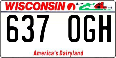 WI license plate 637OGH