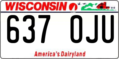 WI license plate 637OJU