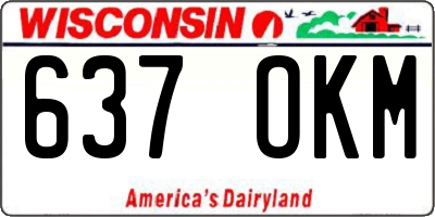 WI license plate 637OKM