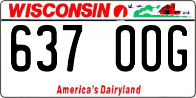 WI license plate 637OOG