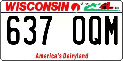 WI license plate 637OQM