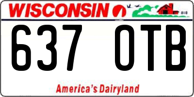 WI license plate 637OTB
