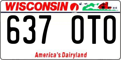 WI license plate 637OTO