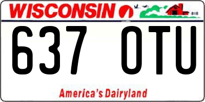 WI license plate 637OTU