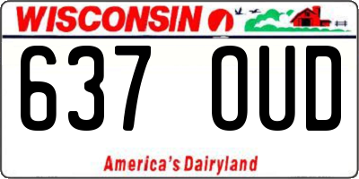 WI license plate 637OUD
