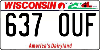 WI license plate 637OUF