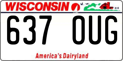 WI license plate 637OUG