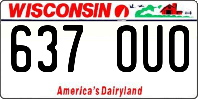 WI license plate 637OUO