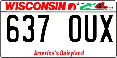 WI license plate 637OUX