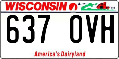 WI license plate 637OVH
