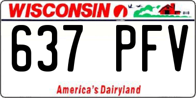 WI license plate 637PFV