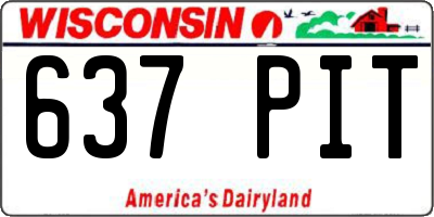 WI license plate 637PIT