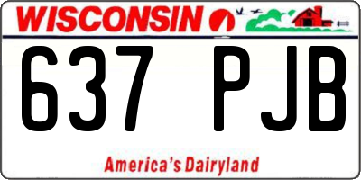 WI license plate 637PJB