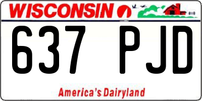 WI license plate 637PJD