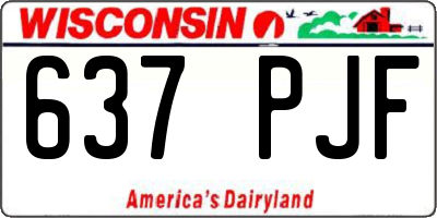 WI license plate 637PJF