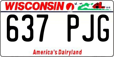 WI license plate 637PJG