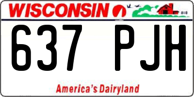 WI license plate 637PJH