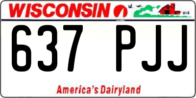 WI license plate 637PJJ