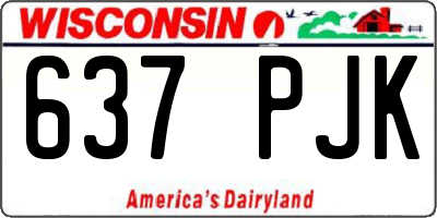 WI license plate 637PJK
