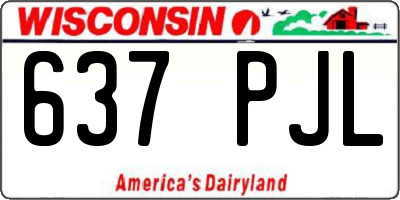WI license plate 637PJL