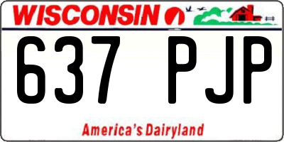 WI license plate 637PJP