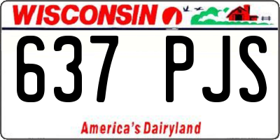 WI license plate 637PJS