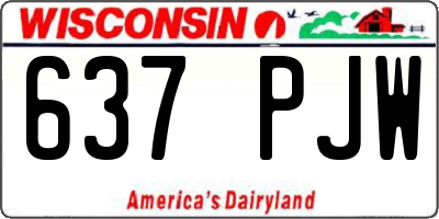 WI license plate 637PJW