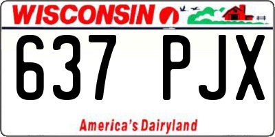 WI license plate 637PJX