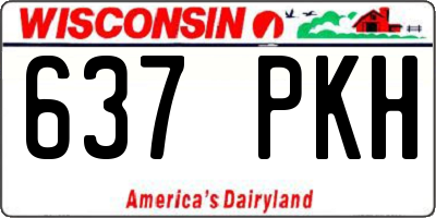 WI license plate 637PKH