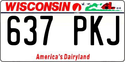 WI license plate 637PKJ
