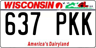 WI license plate 637PKK