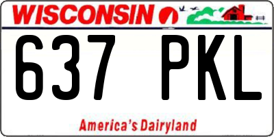 WI license plate 637PKL