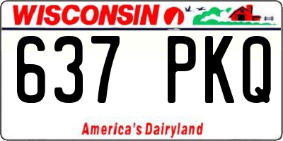 WI license plate 637PKQ