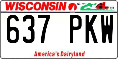 WI license plate 637PKW