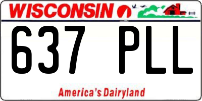 WI license plate 637PLL