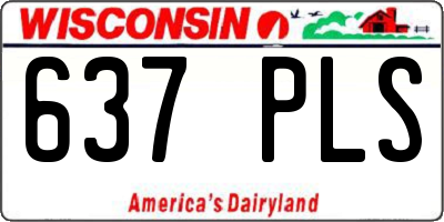 WI license plate 637PLS