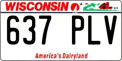 WI license plate 637PLV