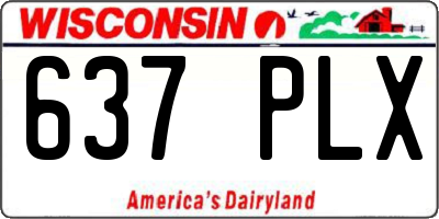WI license plate 637PLX