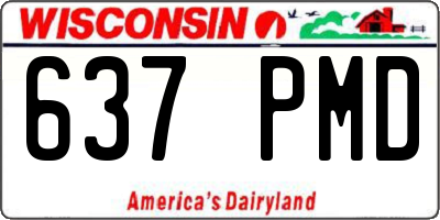 WI license plate 637PMD