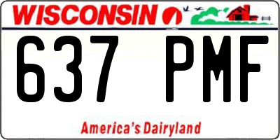 WI license plate 637PMF