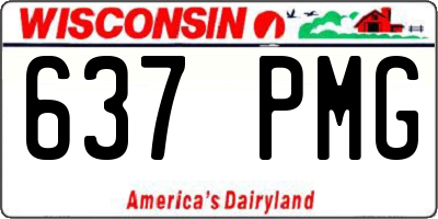 WI license plate 637PMG