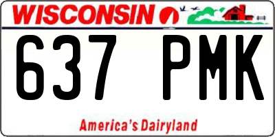 WI license plate 637PMK