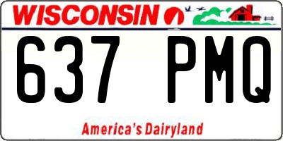 WI license plate 637PMQ