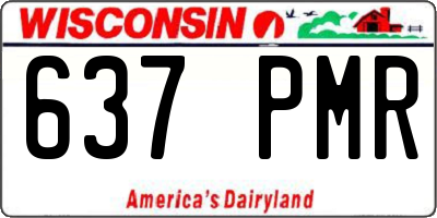 WI license plate 637PMR