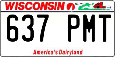 WI license plate 637PMT