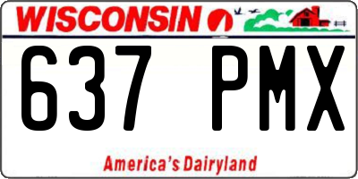 WI license plate 637PMX