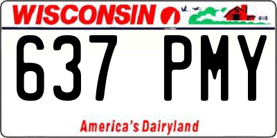 WI license plate 637PMY
