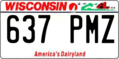 WI license plate 637PMZ